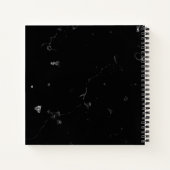 Elegant roos gouden lippen en marmer notitieboek (Achterkant)