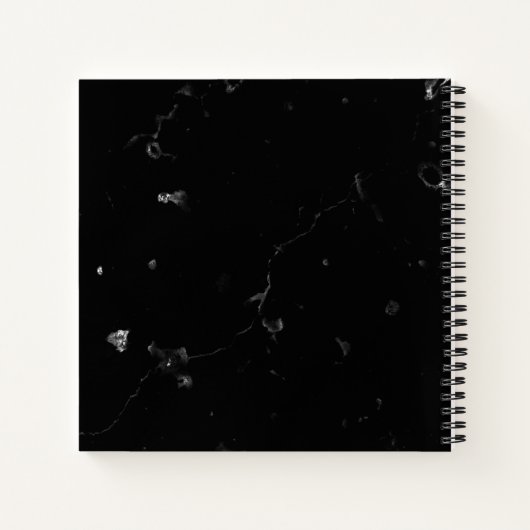 Elegant roos gouden lippen en marmer notitieboek (Achterkant)