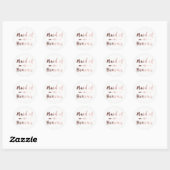 Elegant roos gouden meid van eer pijl trouwring ronde sticker (Vel)