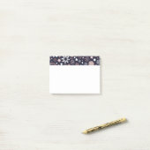 Elegant roos gouden metalen sneeuwvlokken post-it® notes (Op bureau)