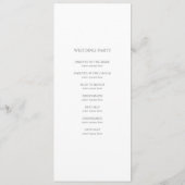 Elegant roos gouden monogram bruiloft programma programmakaart (Achterkant)