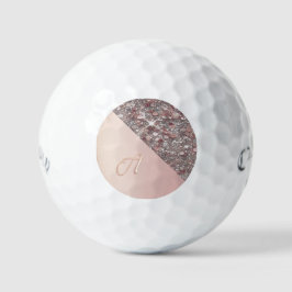 Elegant Roos gouden monogram Button Golfballen