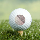 Elegant Roos gouden monogram Button Golfballen (Insitu Shirt)