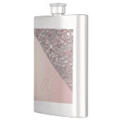 Elegant Roos gouden monogram Classic Flask Flacon (Links)