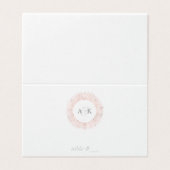 Elegant roos gouden monogram plaats kaarten - gevo (Buitenkant ongevouwen)