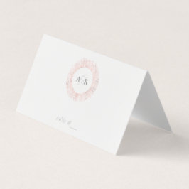 Elegant roos gouden monogram plaats kaarten - gevo