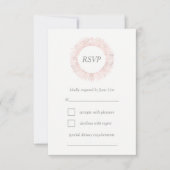 Elegant roos gouden monogram RSVP-kaart RSVP Kaartje (Voorkant)
