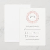 Elegant roos gouden monogram RSVP-kaart RSVP Kaartje (Voorkant / Achterkant)