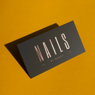 Elegant Roos Gouden Nail Artist Nail Tech Visitekaartje