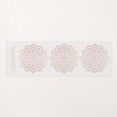 Elegant Roos gouden Namaste Mandala bloempatroon Yogamat (Voorkant (horizontaal))