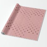Elegant roos gouden roze polka stippen cadeaupapier<br><div class="desc">Elegante en moderne poka stipontwerpen.</div>