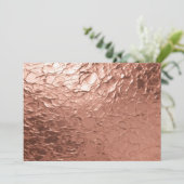 Elegant Roos gouden Sjabloon Blank Kaart (Staand voorkant)