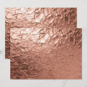 Elegant Roos gouden Sjabloon Blank Kaart (Voorkant / Achterkant)