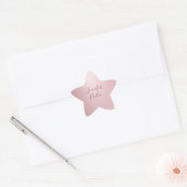 Elegant Roos Gouden Sjabloon Handgeschreven Script Ster Sticker (Envelop)