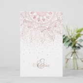 Elegant Roos Gouden Stippen Mandala Briefpapier (Staand voorkant)