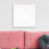 Elegant Roos Gouden Stippen Mandala Canvas Afdruk (Insitu (Woonkamer))