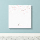 Elegant Roos Gouden Stippen Mandala Canvas Afdruk (Insitu (Houten vloer))