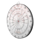 Elegant Roos Gouden Stippen Mandala Dartbord (Voorkant Rechts)