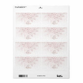 Elegant Roos Gouden Stippen Mandala Etiket (Full Sheet)
