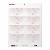 Elegant Roos Gouden Stippen Mandala Etiket (Full Sheet)