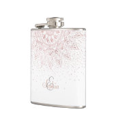 Elegant Roos Gouden Stippen Mandala Heupfles (Links)