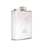 Elegant Roos Gouden Stippen Mandala Heupfles (Rechts)