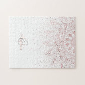 Elegant Roos Gouden Stippen Mandala Legpuzzel (Horizontaal)