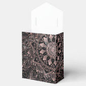 Elegant Roos Gouden Stippen Mandala Marmer Bedankdoosjes (Geopend)