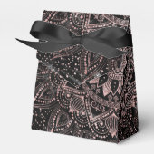 Elegant Roos Gouden Stippen Mandala Marmer Bedankdoosjes (Voorkant Zijde)