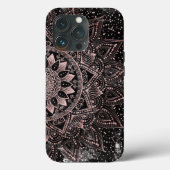 Elegant Roos Gouden Stippen Mandala Marmer Case-Mate iPhone Case (Achterkant)