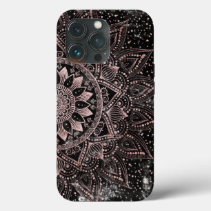 Elegant Roos Gouden Stippen Mandala Marmer Case-Mate iPhone Case