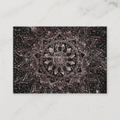 Elegant Roos Gouden Stippen Mandala Marmer Visitekaartje (Achterkant)