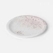 Elegant Roos Gouden Stippen Mandala Papieren Bordje (Gekanteld)