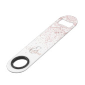 Elegant Roos Gouden Stippen Mandala Speed Flessenopener (Voorkant Gekanteld)