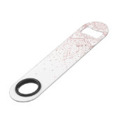 Elegant Roos Gouden Stippen Mandala Speed Flessenopener (Achterkant Gekanteld)