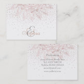 Elegant Roos Gouden Stippen Mandala Visitekaartje (Voorkant / Achterkant)