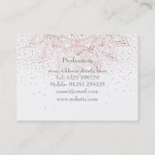 Elegant Roos Gouden Stippen Mandala Visitekaartje (Achterkant)