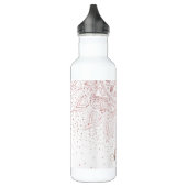 Elegant Roos Gouden Stippen Mandala Waterfles (Links)