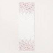 Elegant Roos Gouden Stippen Mandala Yogamat (Achterkant)