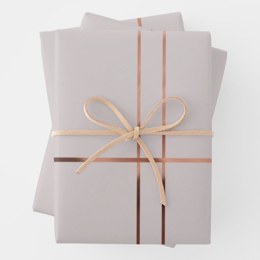 Elegant Roos gouden strepen Het verpakken Pape Wra Inpakpapier Vel (In situ)