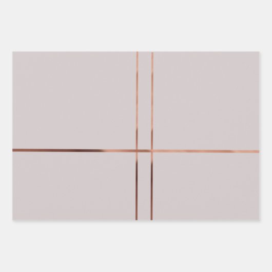 Elegant Roos gouden strepen Het verpakken Pape Wra Inpakpapier Vel (Voorkant)