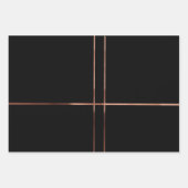 Elegant Roos gouden strepen Verpakkingspape Inpakpapier Vel (Voorkant)