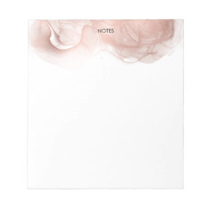 Elegant Roos Gouden Waterverf Splash Gepersonalise Notitieblok
