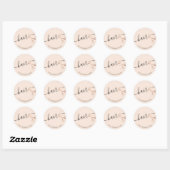 Elegant roos gouden zwarte roze schaar ronde sticker (Vel)