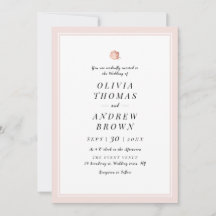 Elegant Roos goudflorale minimalistische bruiloft