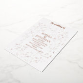 Elegant roos goudfolie bruiloft folie uitnodiging (Gedraaid)