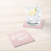 Elegant  roos goudglitter bruidsmeisje kartonnen onderzetters (Insitu)