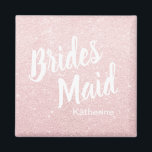 Elegant  roos goudglitter bruidsmeisje magneet<br><div class="desc">Faux roos goudglitter bridesmaid design.</div>