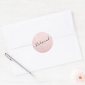 Elegant  roos goudglitter bruidsmeisje ronde sticker (Envelop)