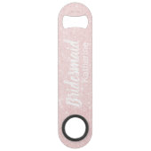 Elegant  roos goudglitter bruidsmeisje speed flessenopener (Achterkant)